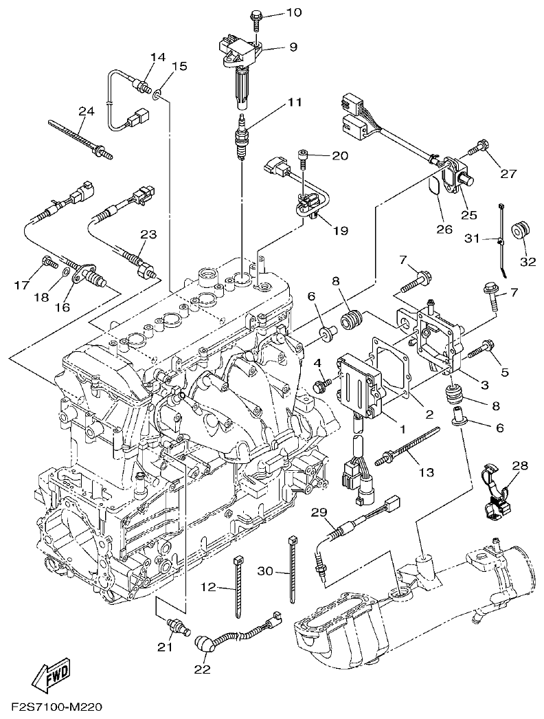 Yamaha FA1800A-M ELECTRICAL 2 parts diagram